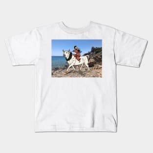 Europa, Princess of Tyre, Mother of Minos - and the Bull Zeus - leaving Crete Kids T-Shirt